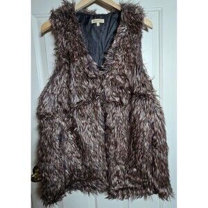 NWOT Democracy Faux Fur Vest M